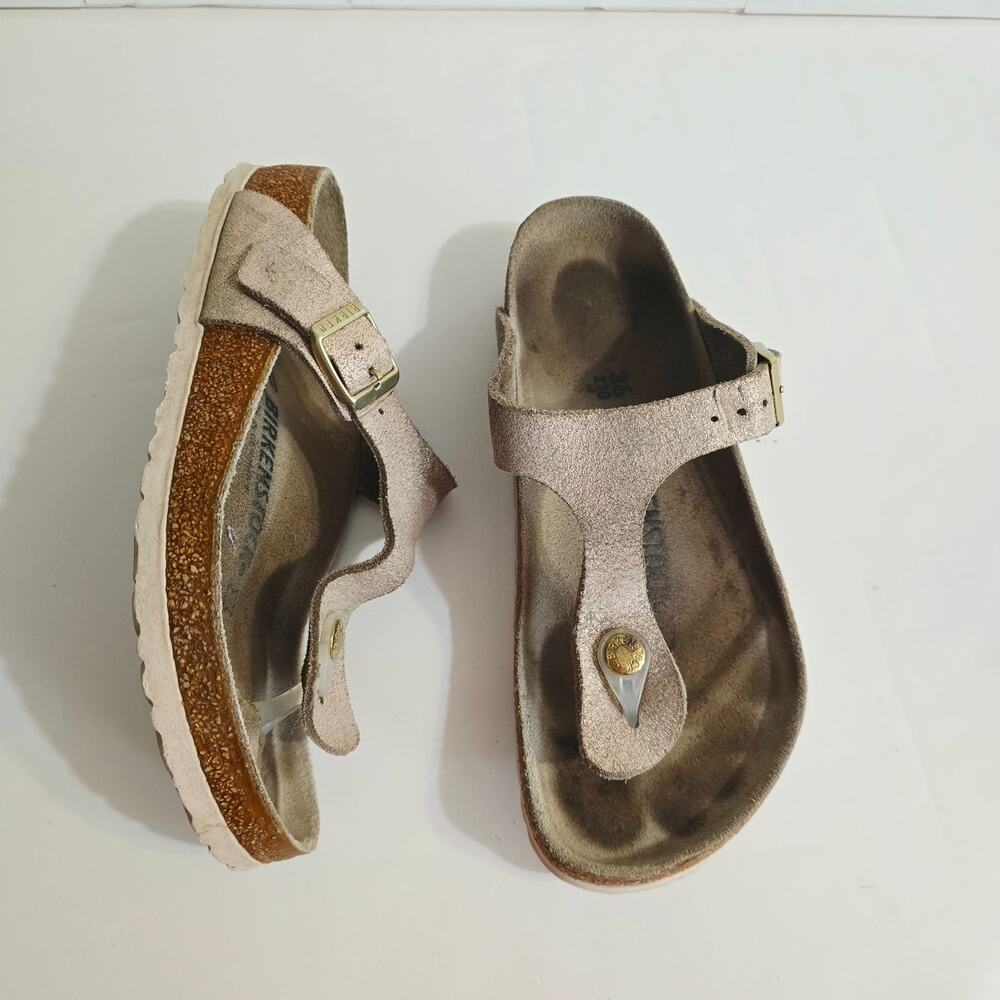 Birkenstock Gizeh Metallic Rose Gold (?) Thong Size Eu 36 Women's 5-5.5